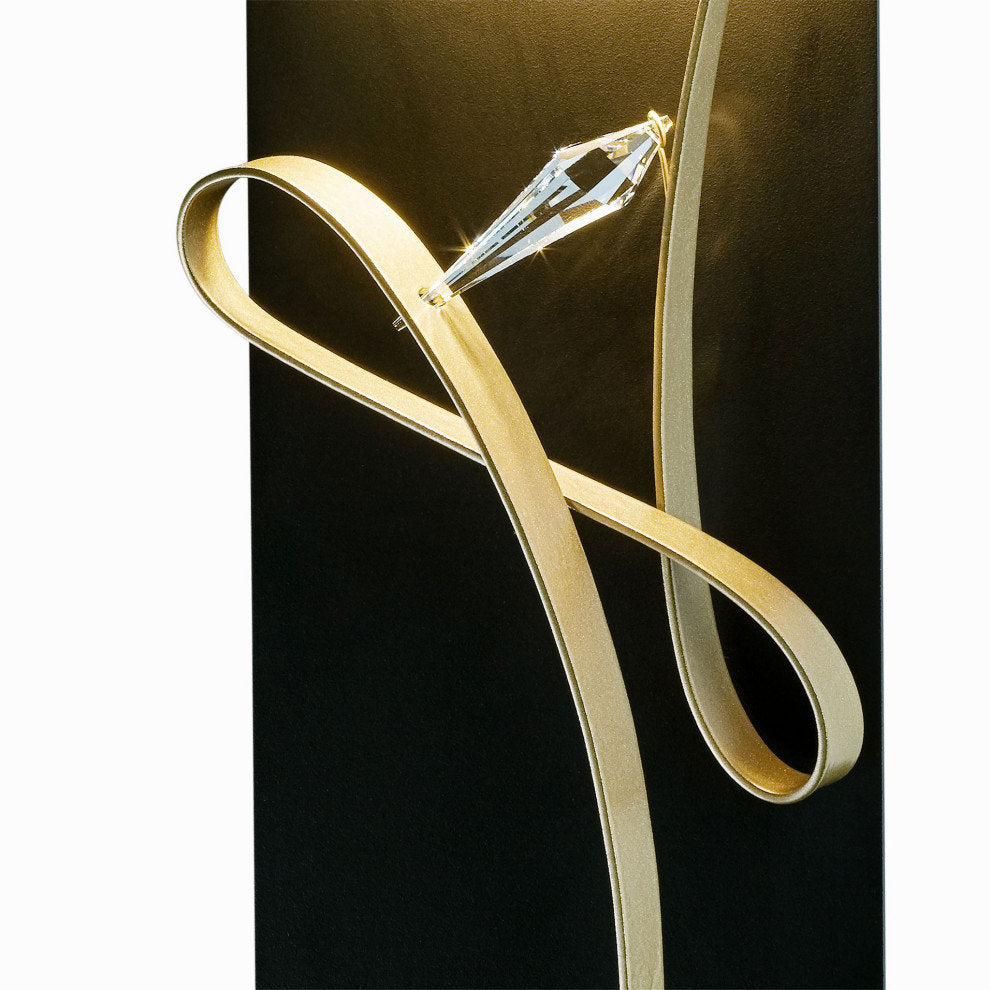 Rhapsody LED Sconce, Black With Soft Gold AccentBy Synchronicity