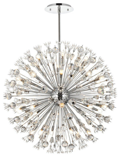 Elegant Lighting 2500D44 Vera 32 Light 44"W Crystal Sputnik - BlackBy Elegant Furniture & Lighting