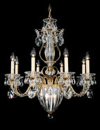 Bagatelle Chandelier, 11-Light, Heirloom Bronze, Clear Heritage Crystal, 26.5"W (1248-76 13R6K)