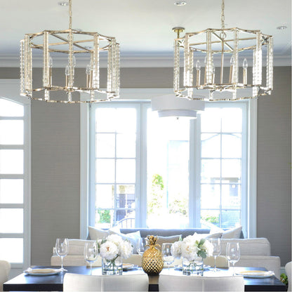Carson 6 Light Chandelier, Polished NickelBy Crystorama Lighting