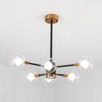 6-light LED Glass Metal Modern Chandeliers Kitchen Island Lighting