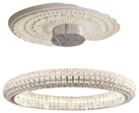 Bacci Crystal Modern Chandelier, 31"By Morsale.com
