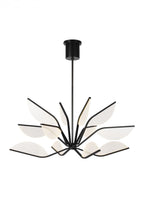 Belterra Chandelier, 12-Light, LED, Matte Black, Acrylic, 38"W (700BLT38B-LED930 70P9D5Z)