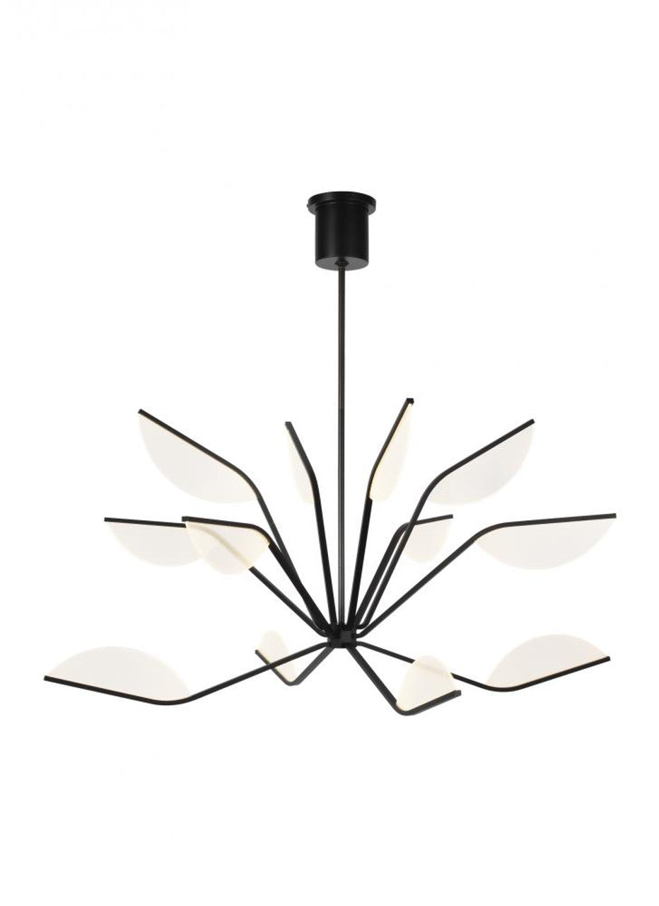 Belterra Chandelier, 12-Light, LED, Matte Black, Acrylic, 48"W (700BLT48B-LED930 70P9D62)