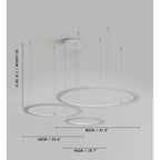 Artistic Circles LED Modern Chandeliers Hanging Ceiling Lights Pendant Light