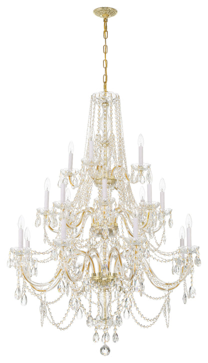 Traditional Crystal 20-Light Polished Brass ChandelierBy Crystorama Lighting