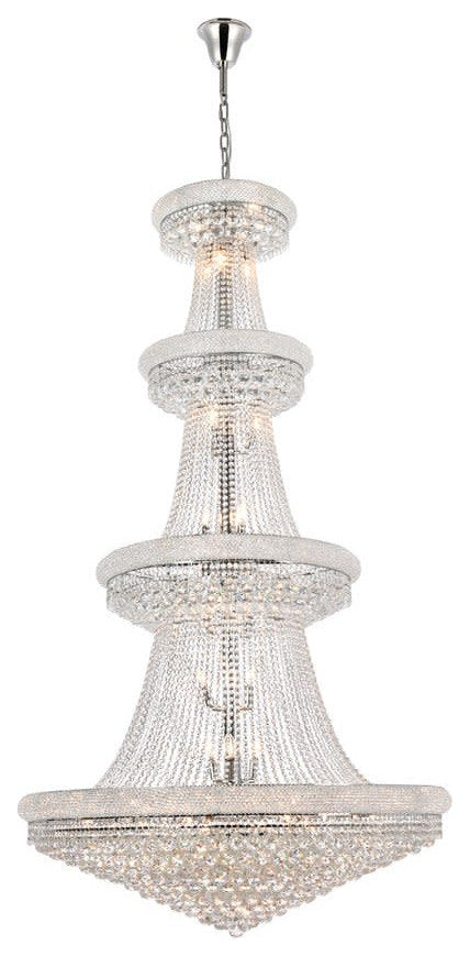 Elegant Lighting V1800G48/RC Primo 42 Light 48"W Crystal Empire - ChromeBy Elegant Furniture & Lighting