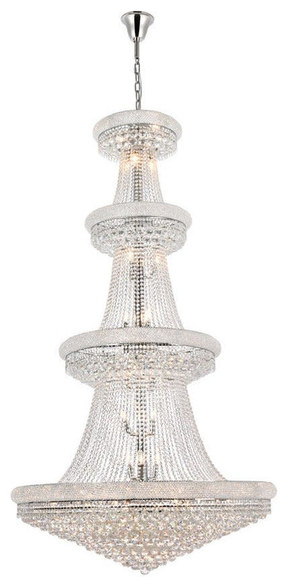 Elegant Lighting V1800G48/RC Primo 42 Light 48"W Crystal Empire - ChromeBy Elegant Furniture & Lighting