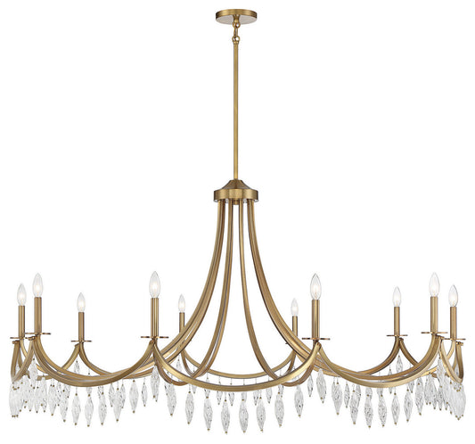 Kameron Ten Light Chandelier, Warm BrassBy Savoy House