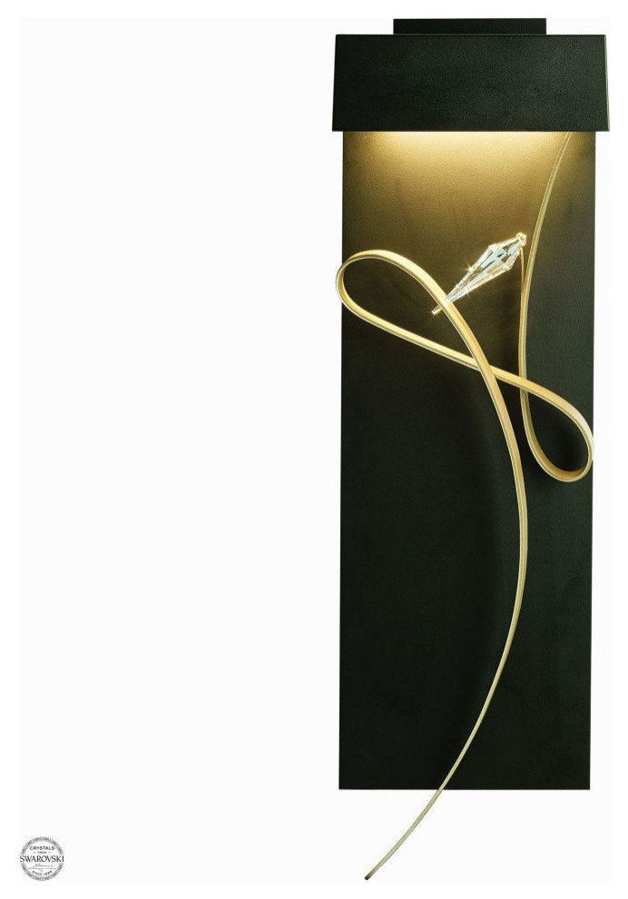 Rhapsody LED Sconce, Black With Soft Gold AccentBy Synchronicity