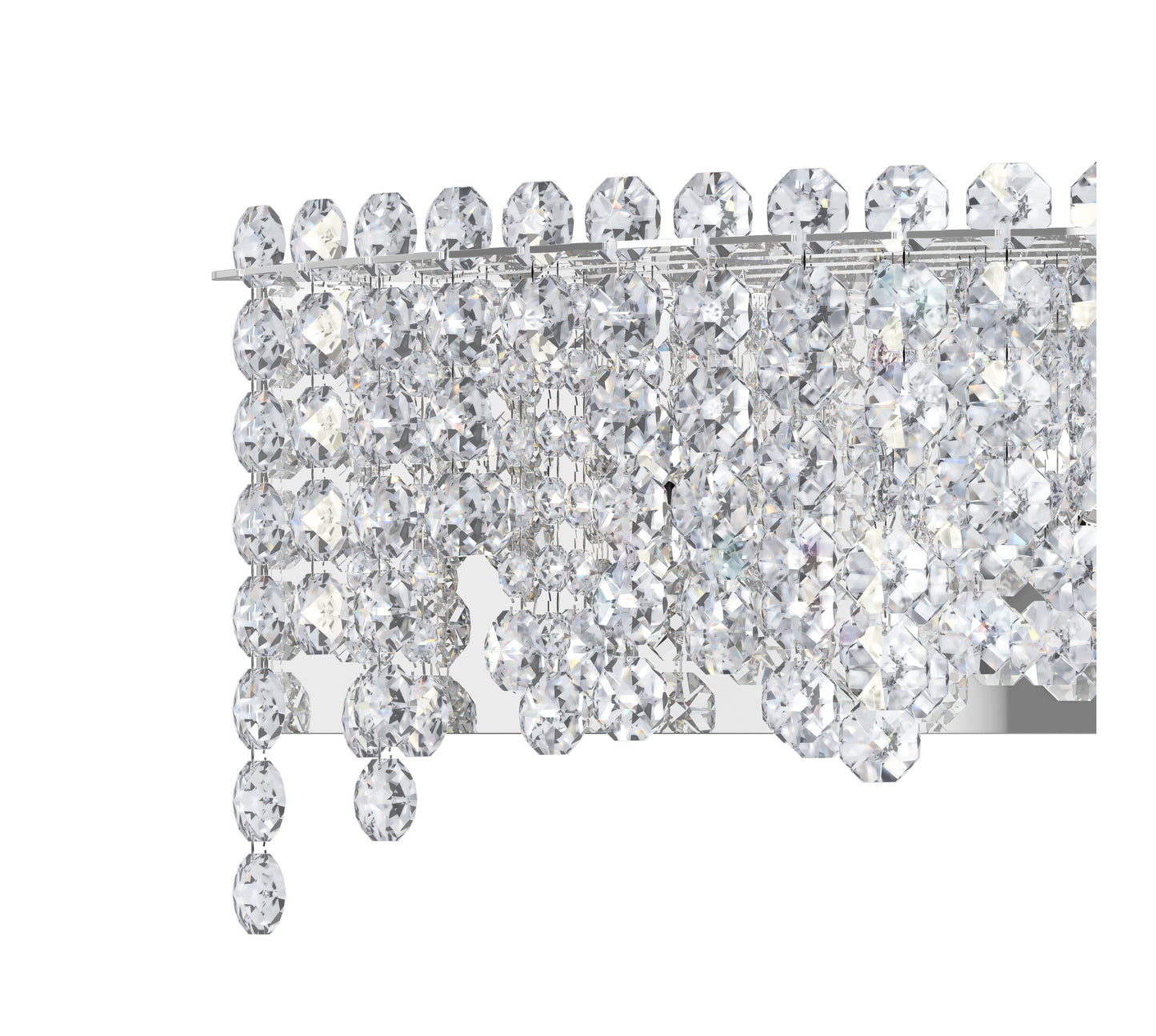 Schonbek Ch2440N-401H 4 Light Crystal Sconce, Polished Stainless SteelBy Schonbek