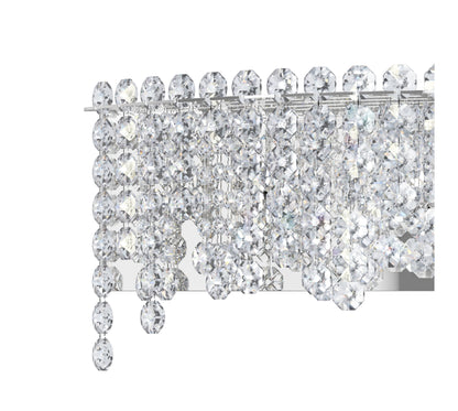 Schonbek Ch2440N-401H 4 Light Crystal Sconce, Polished Stainless SteelBy Schonbek