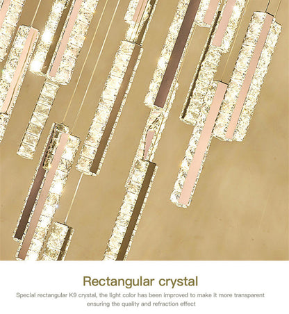 Santa Margherita Ligure | Creative Gold LED Crystal Chandelier, 28 Lights, Warm LightBy Miron Demid LLC