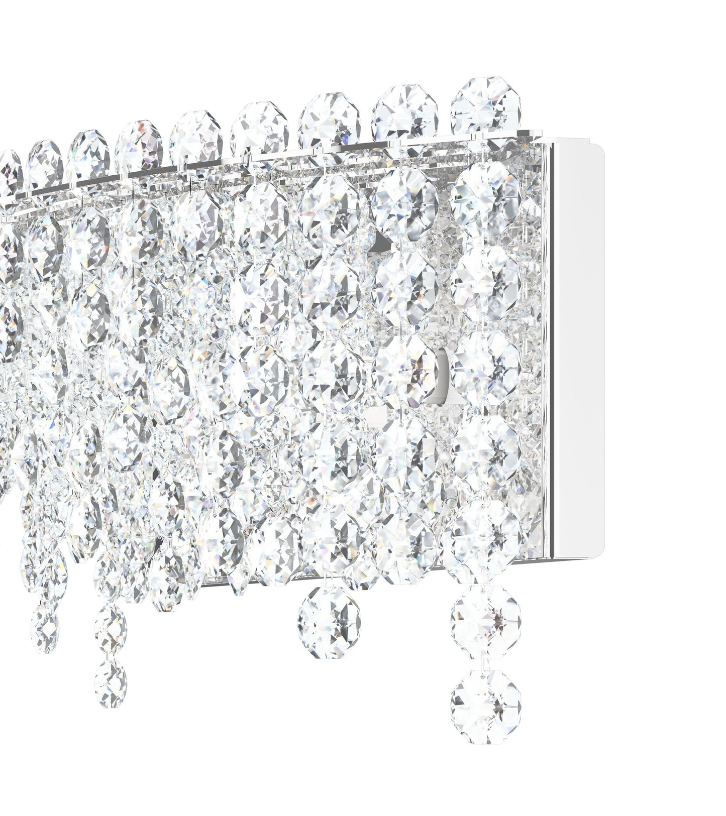 Schonbek Ch2440N-401H 4 Light Crystal Sconce, Polished Stainless SteelBy Schonbek