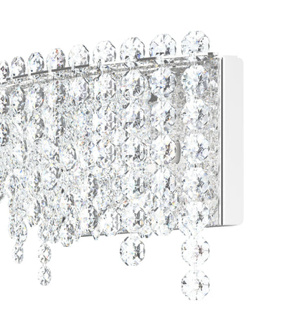 Schonbek Ch2440N-401H 4 Light Crystal Sconce, Polished Stainless SteelBy Schonbek