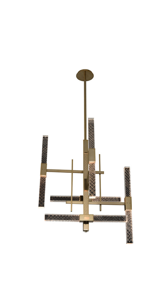 Apollo 37x35" 10-Light Contemporary, Brushed Champagne GoldBy Allegri Crystal by Kalco Lighting