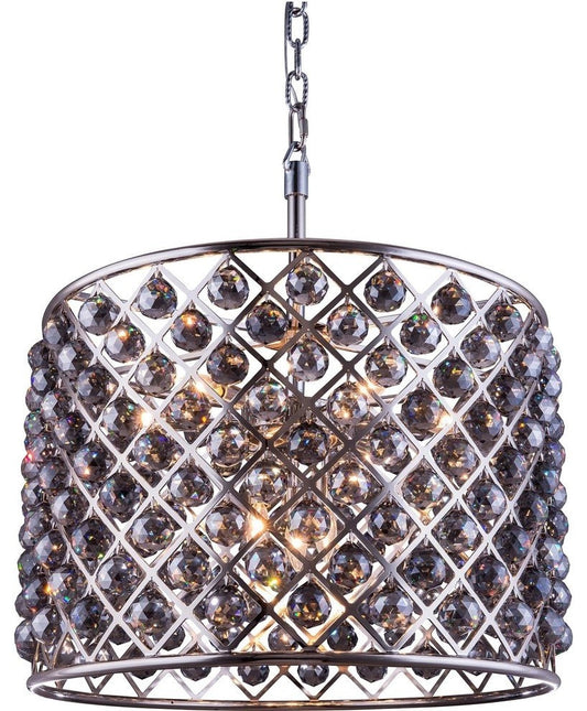 Elegant Madison 8-Light Polished Nickel Chandelier Silver ShadeBy Urban Classic