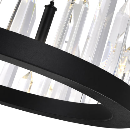 Juliette LED Chandelier With Black FinishBy CWI Lighting