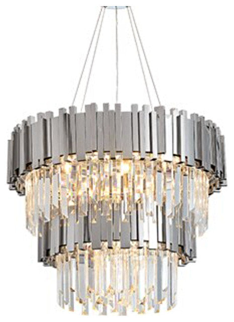 Gio Collection Polished Chrome Crystal ChandelierBy MORSALE