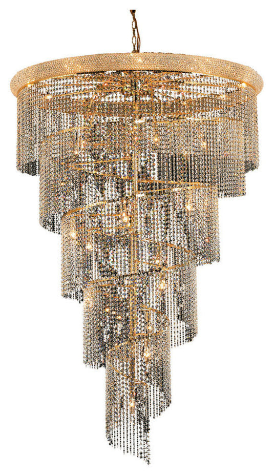 Elegant Lighting V1801SR48G/RC Spiral 29-Light Hanging FixtureBy Elegant Furniture & Lighting