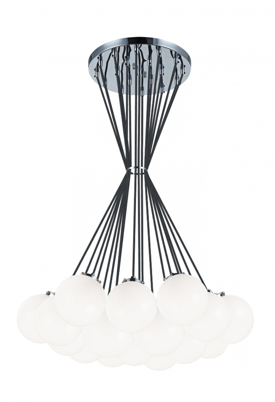 The Bougie Chandelier, 19-Light, Chrome, 29.5"W (C63019CHCL 305UQ8D)