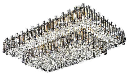 Acciano | Modern Rectangular Crystal LED Chandelier, L39.4xw27.5xh12.9", Cool LightBy Miron Demid LLC