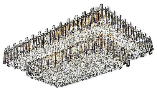 Acciano | Modern Rectangular Crystal LED Chandelier, L39.4xw27.5xh12.9", Cool LightBy Miron Demid LLC