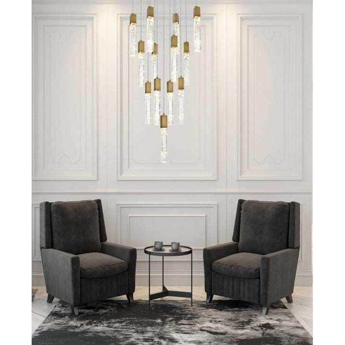 Aurora 13 Light Pendant, Satin GoldBy Elegant Furniture & Lighting