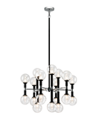 Stellar Chandelier, 18-Light, Black, 25.63"W (C75318BKCL 305UT80)