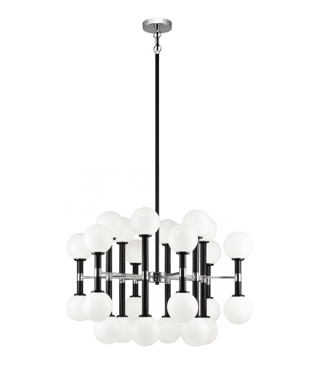 Stellar Chandelier, 24-Light, Black, 30"W (C75324BKOP 305UT85)