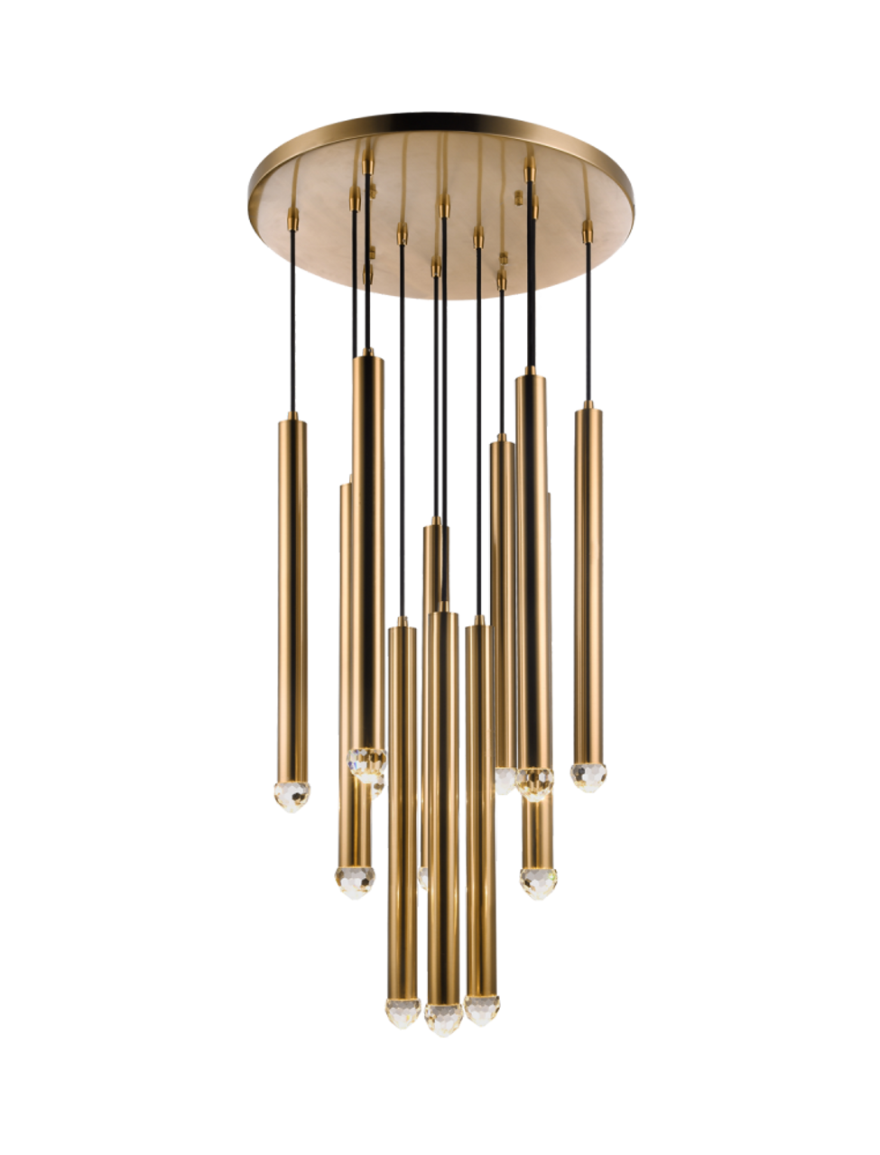 Particles Pendant, 12-Light, Brass, 38"W (C58212AGCL 305UR6J)