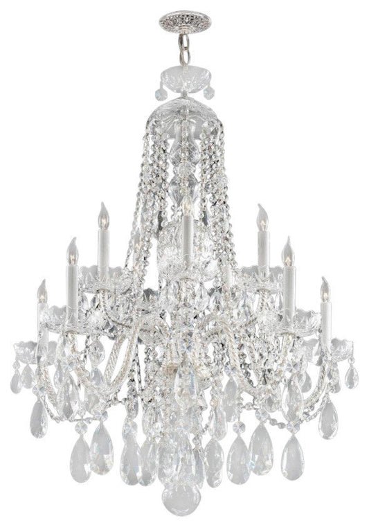 Crystorama 10-Light Clear Crystal Chrome Chandelier, Polished Chrome, Polished CBy Crystorama Lighting