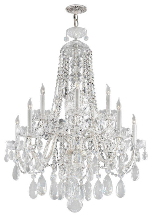 Crystorama 10-Light Clear Crystal Chrome Chandelier, Polished Chrome, Polished CBy Crystorama Lighting