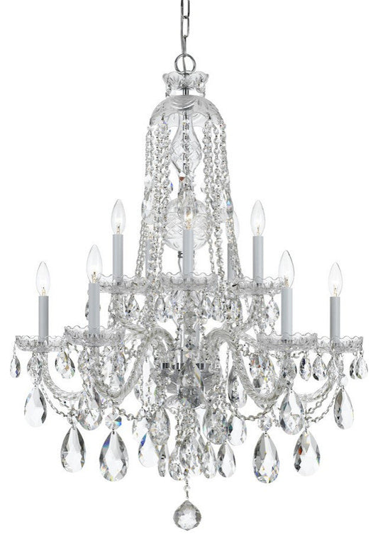 Crystorama 10-Light Clear Crystal Chrome Chandelier, Polished Chrome, Polished CBy Crystorama Lighting