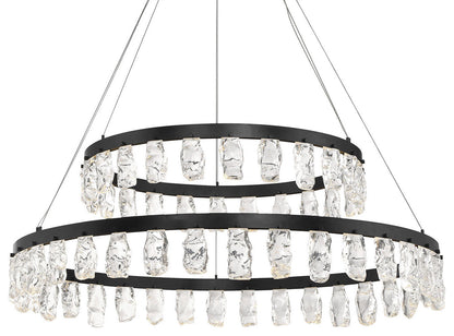 Kovacs P1499-L Artic Glacier 49"W LED Crystal Ring Chandelier - CoalBy Kovacs