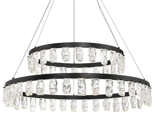 Kovacs P1499-L Artic Glacier 49"W LED Crystal Ring Chandelier - CoalBy Kovacs