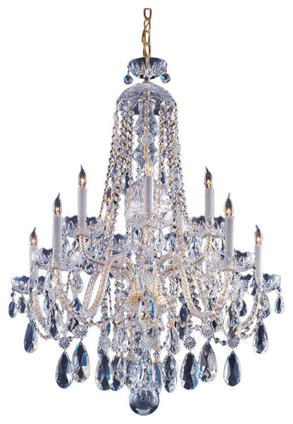 Crystorama 10-Light Clear Crystal Chrome Chandelier, Polished Chrome, Polished BBy Crystorama Lighting