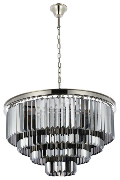 Elegant Lighting 1231D32-SS/RC Sydney 17 Light 32"W Crystal - Polished NickelBy Elegant Furniture & Lighting
