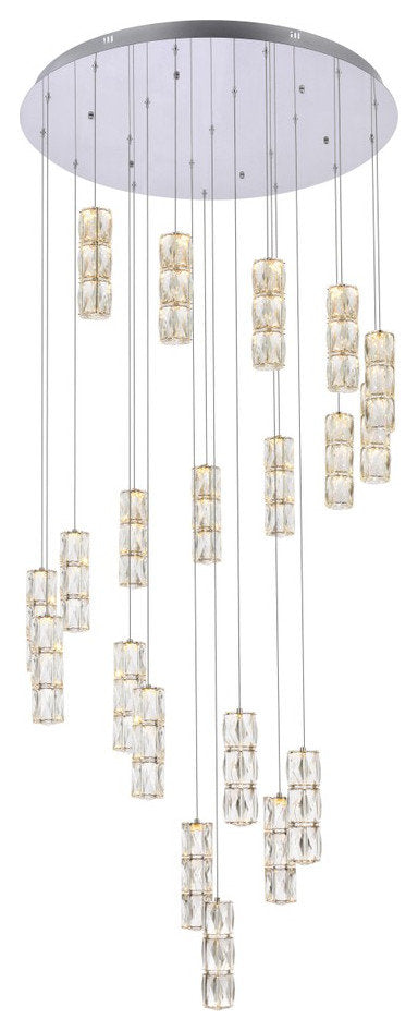 Polaris LED Chandelier in ChromeBy Elegant Furniture & Lighting