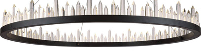 Elegant Lighting 1705D42 Malta 42"W LED Crystal Ring Chandelier - Satin DarkBy Elegant Furniture & Lighting