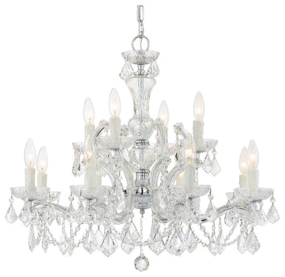 Maria Theresa 12 Light Chandelier, Swarovski Spectra, Polished ChromeBy Crystorama Lighting