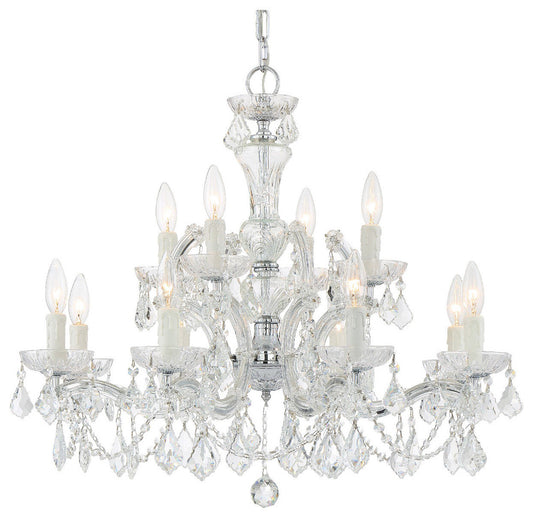 Maria Theresa 12 Light Chandelier, Swarovski Spectra, Polished ChromeBy Crystorama Lighting