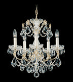 Century Chandelier, 5-Light, Aurelia Gold, Clear Heritage Crystal, 17"W (1704-211 17UXJE)