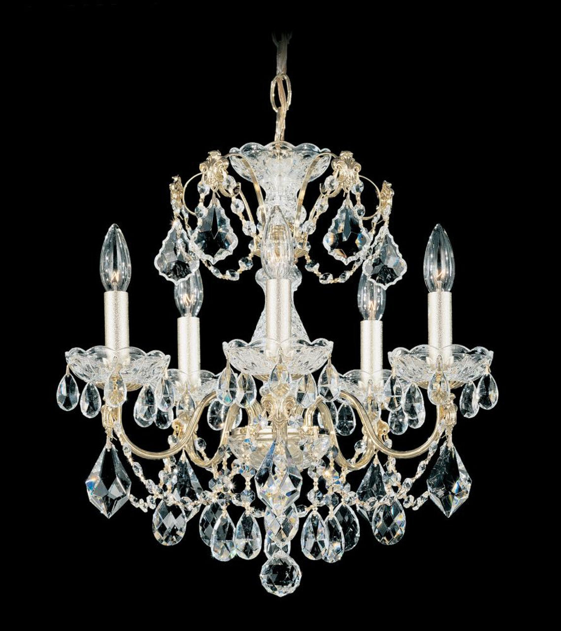 Century Chandelier, 28-Light, Antique Silver, Clear Heritage Crystal, 42.5"W (1718-48 17QYU6)