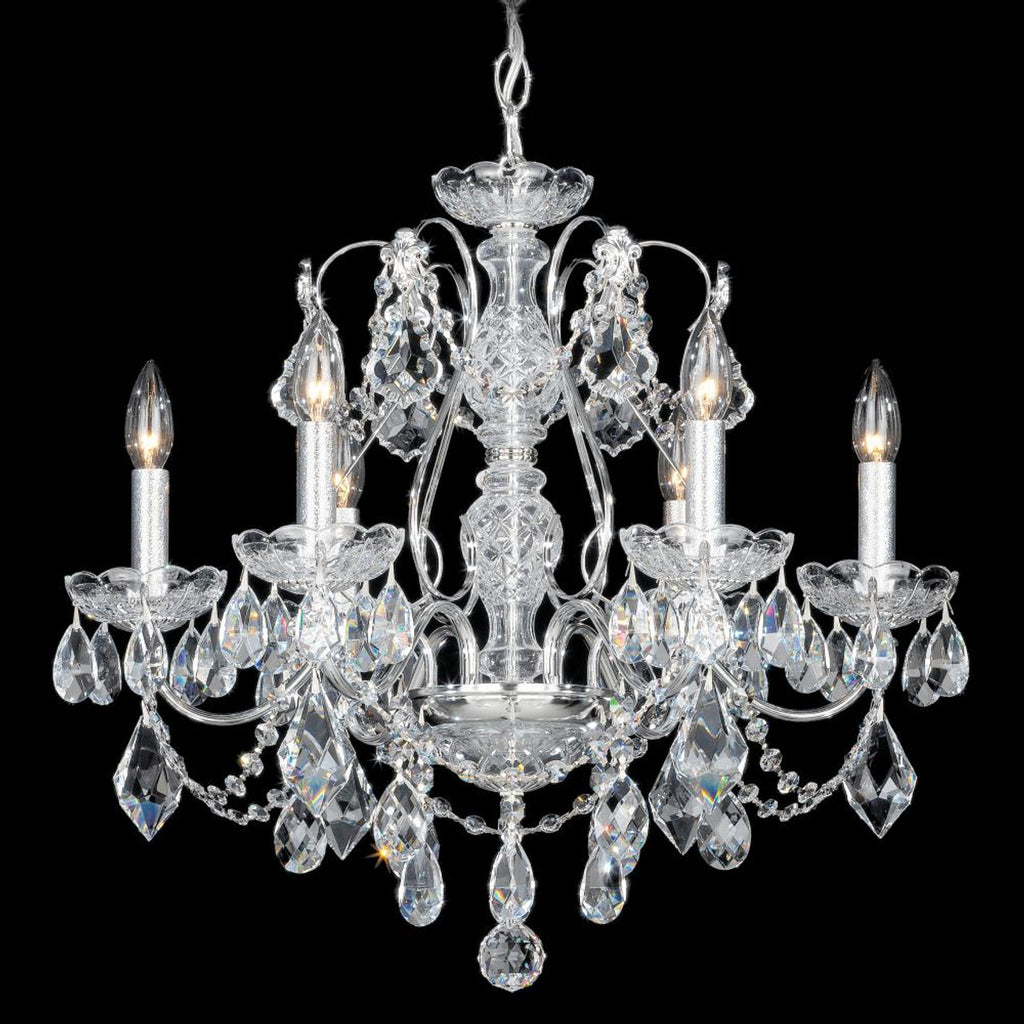 Century Chandelier, 6-Light, Etruscan Gold, Clear Heritage Crystal, 21"W (1705-23 1HPVG1)
