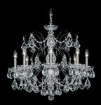 Century Chandelier, 8-Light, Black Pearl, Clear Heritage Crystal, 24"W (1707-49 1A2CJ)