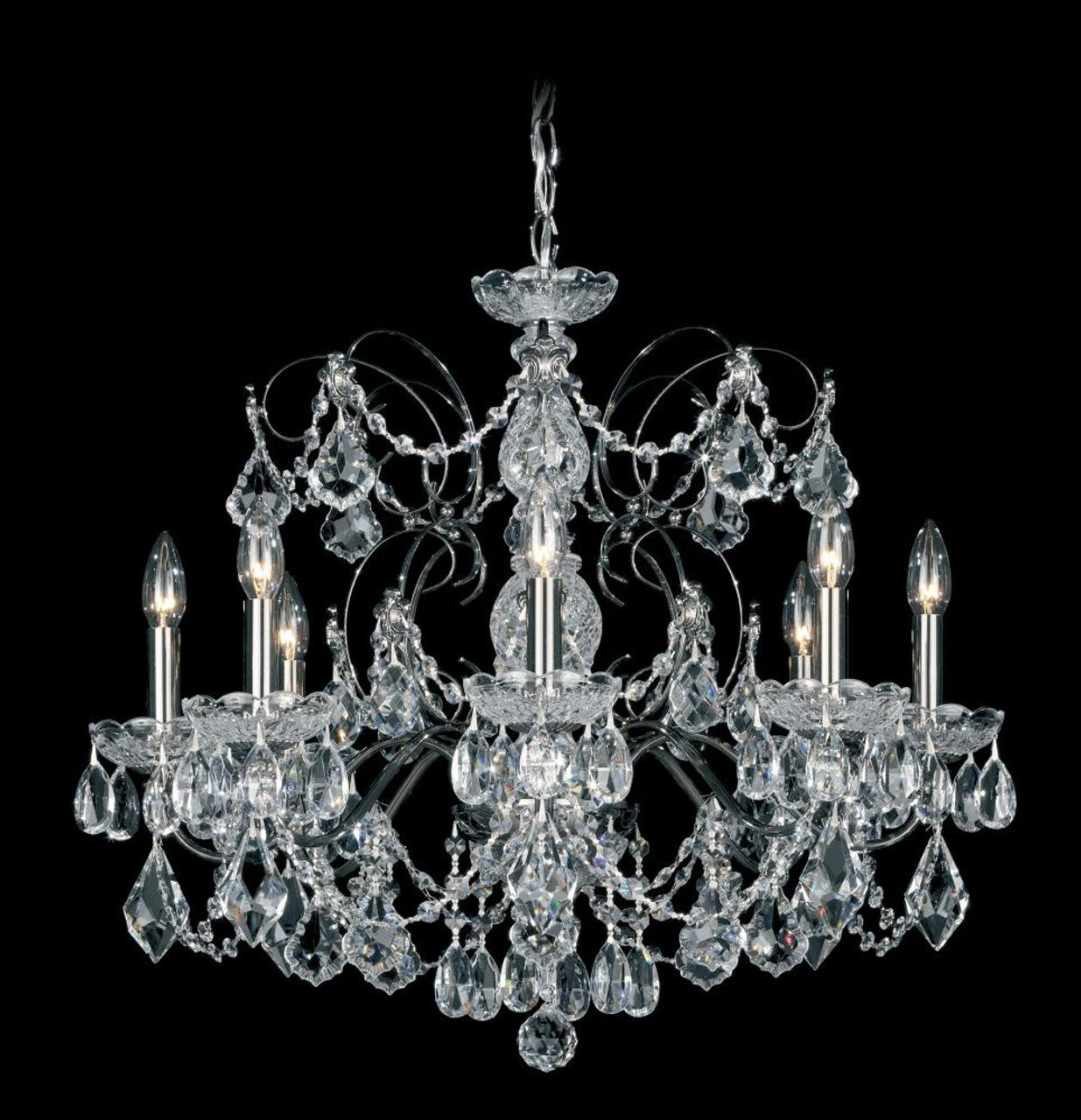 Renaissance Chandelier, 8-Light, Etruscan Gold, Clear Heritage Crystal, 26.5"W (3787-23 Y9TUX)
