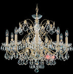 Century Chandelier, 8-Light, Black Pearl, Clear Heritage Crystal, 24"W (1707-49 1A2CJ)