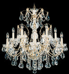 Bagatelle Chandelier, 11-Light, Antique Silver, Clear Heritage Crystal, 26.5"W (1248-48 13R6L)