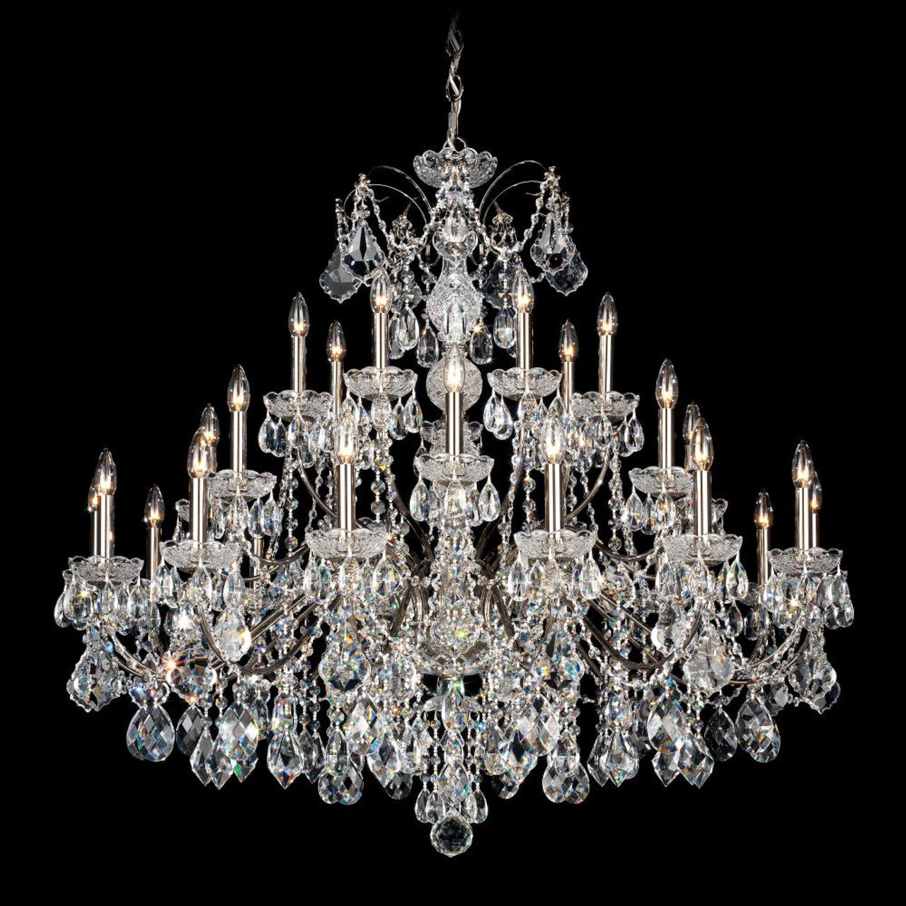 Century Chandelier, 28-Light, Etruscan Gold, Clear Heritage Crystal, 42.5"W (1718-23 1HWRW5)